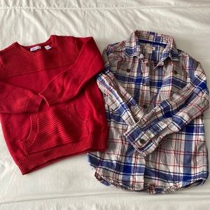 Boys sweater and long sleeve button down GUC